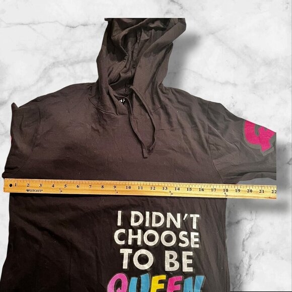 On Fire Women's Graphic Hoodie With Drawstring Hem & Colorful Lettering Print - - Picture 8 of 16